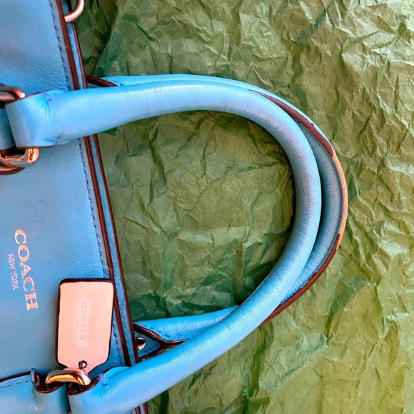 Coach Legacy Perforated Mini Tanner Robin Blue - Picture 2 of 3